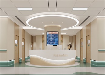 醫(yī)院康復(fù)門診部裝修設(shè)計效果圖
