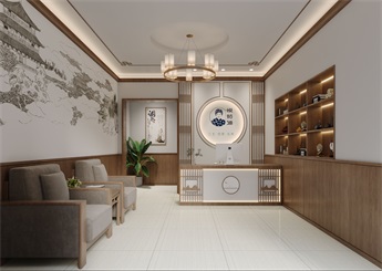 中醫理療館裝修設計案例效果圖