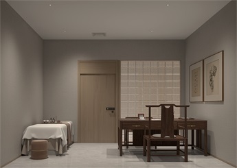 湖州中醫(yī)推拿館裝修設(shè)計案例效果圖