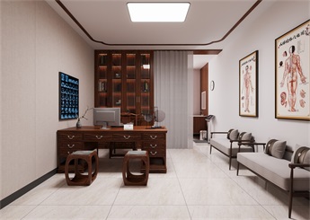 中醫院診療中心裝修設計案例效果圖